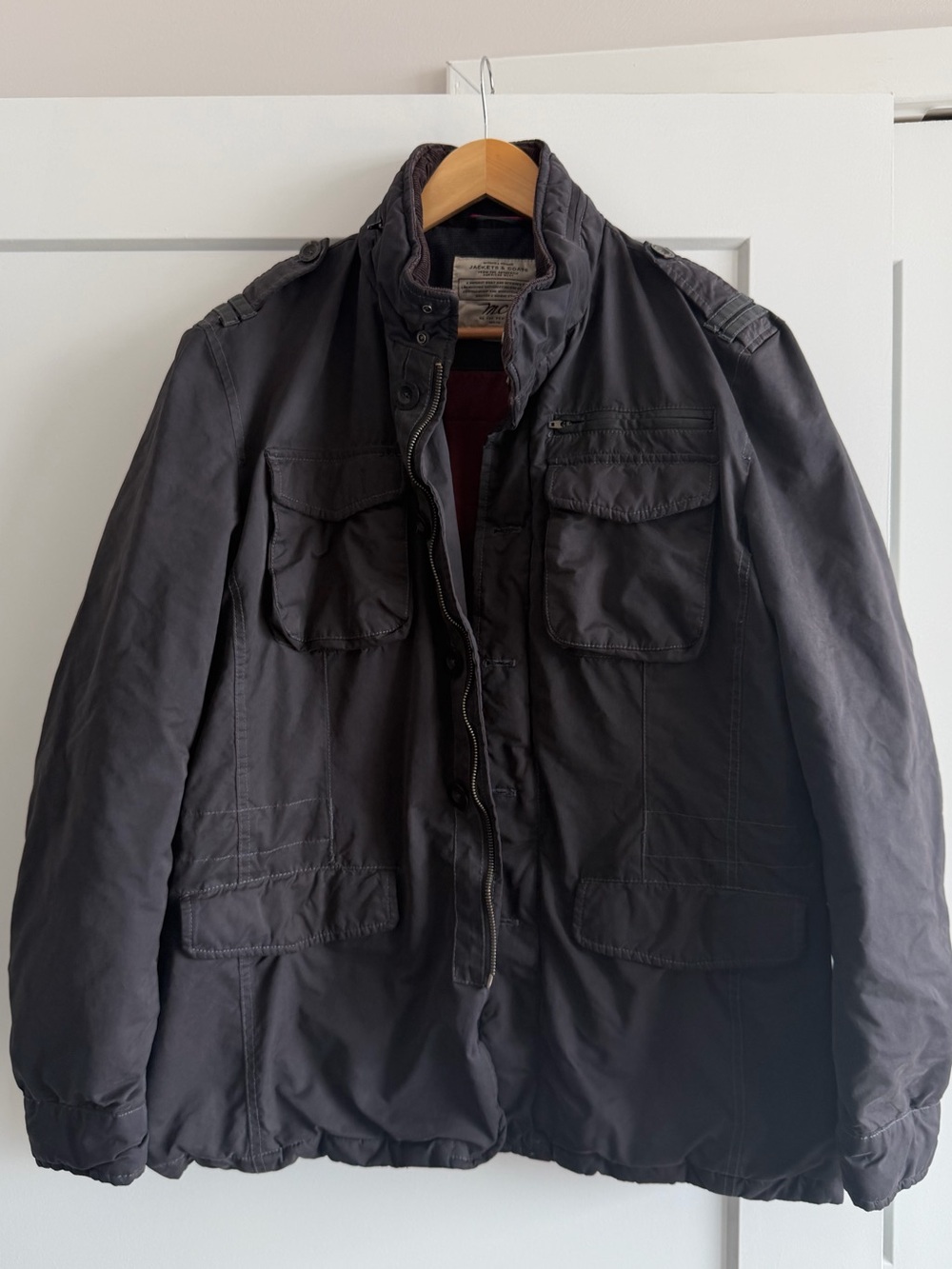 MCS Marlboro Classics Men's Charcoal Field Jacket/Coat